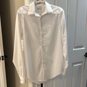Calvin Klein Men's Slim Fit White Dress Shirt